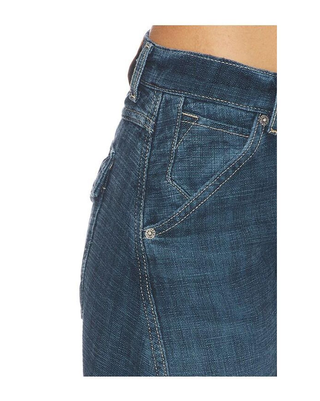 Free People Blue X We The Free X Revolve Highland Bowed Jean
