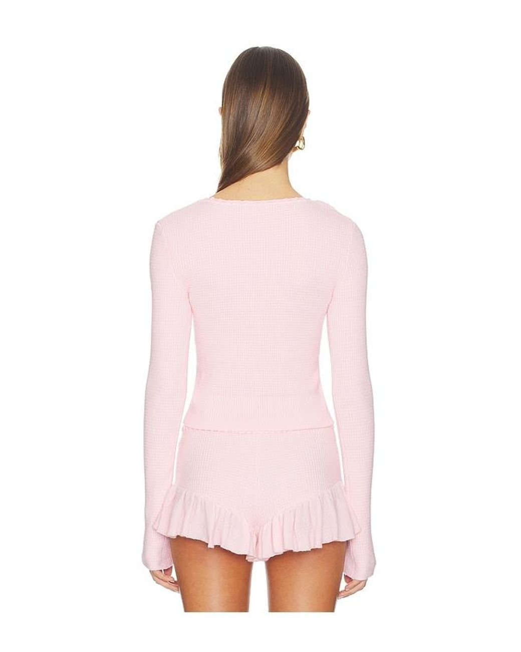 Lovers + Friends Pink Cecilia Floral Embroidered Top