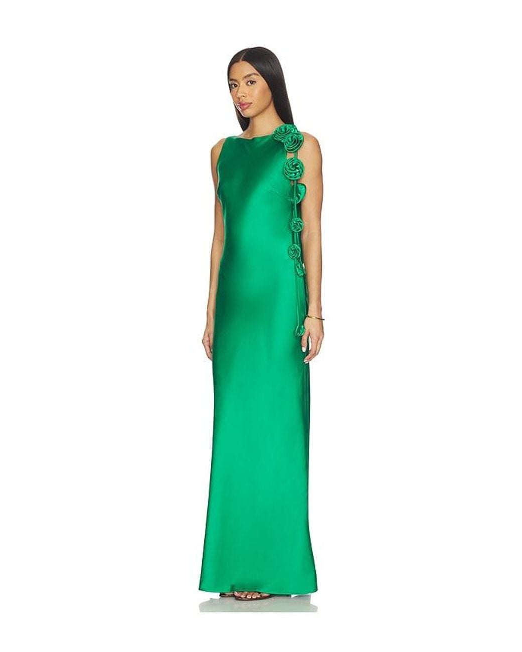 Runaway the Label Green Zurina Low Back Maxi Dress