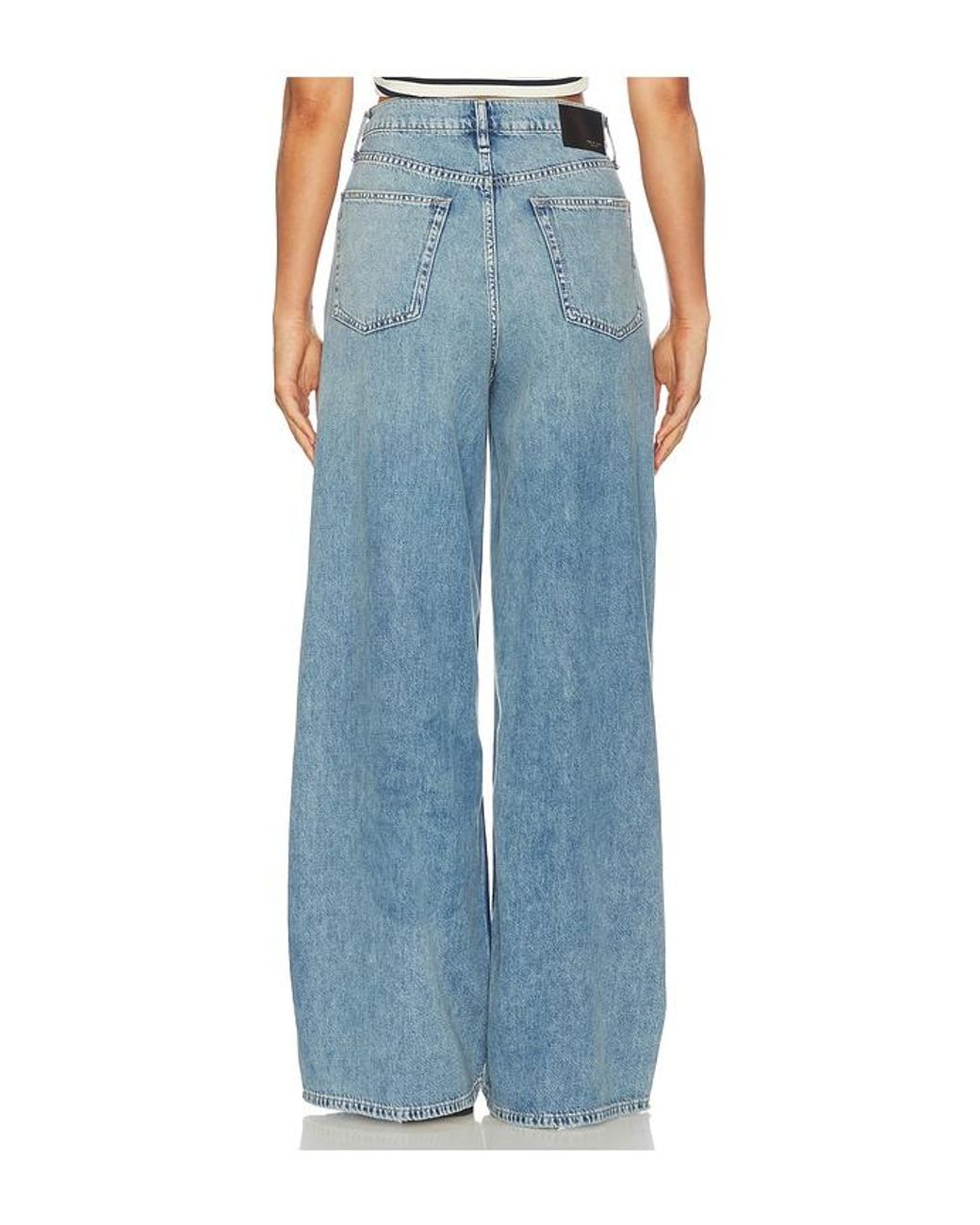 Rag & Bone Blue Featherweight Sofie Full Wide Leg Jean