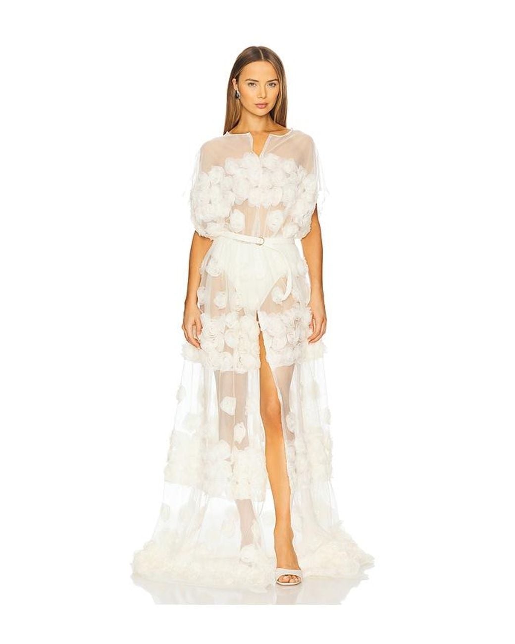 Norma Kamali Natural Super Os Sleeveless Bf Flared Gown