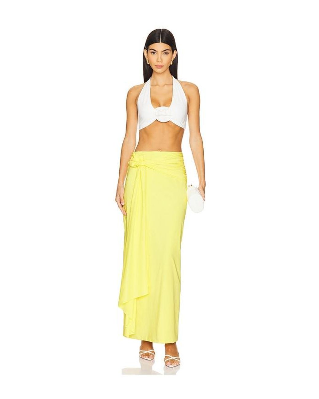 Maygel Coronel Yellow Crisol Maxi Skirt