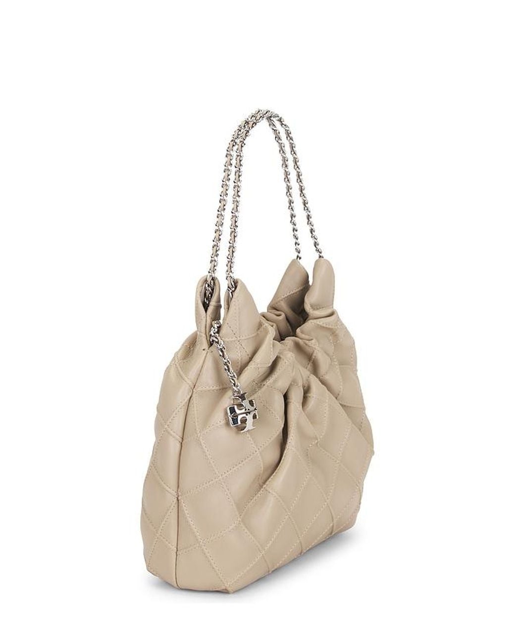 Tory Burch White Fleming Mini Hobo Bag