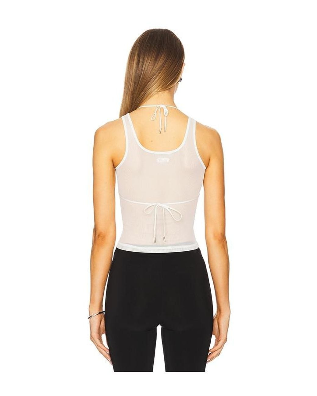 PRIVATE POLICY White Bikini Mesh Top
