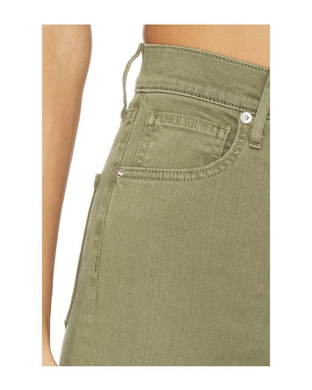 Veronica Beard Green Joplin Wide Flare Jeans