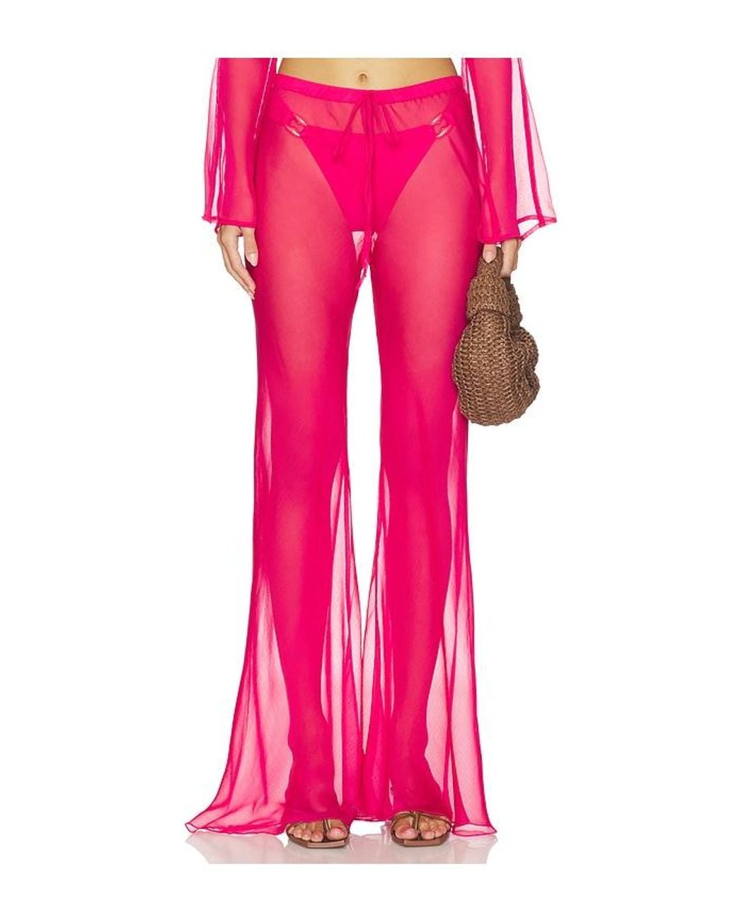 Shani Shemer Pink Kairo Wide Leg Pants