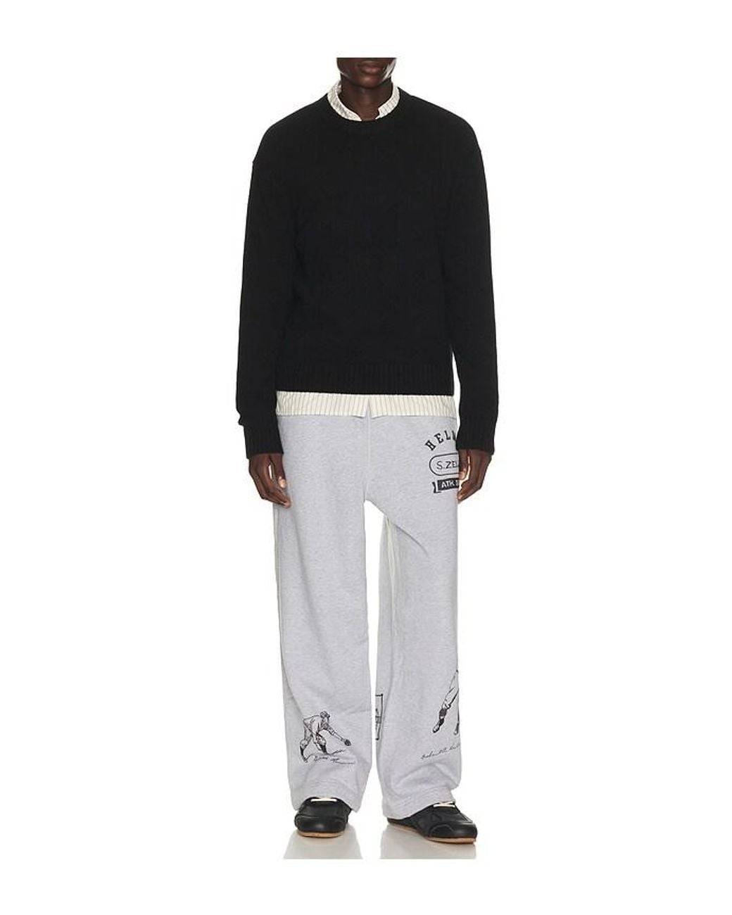 Samuel Zelig White Varsity Sweatpant for men