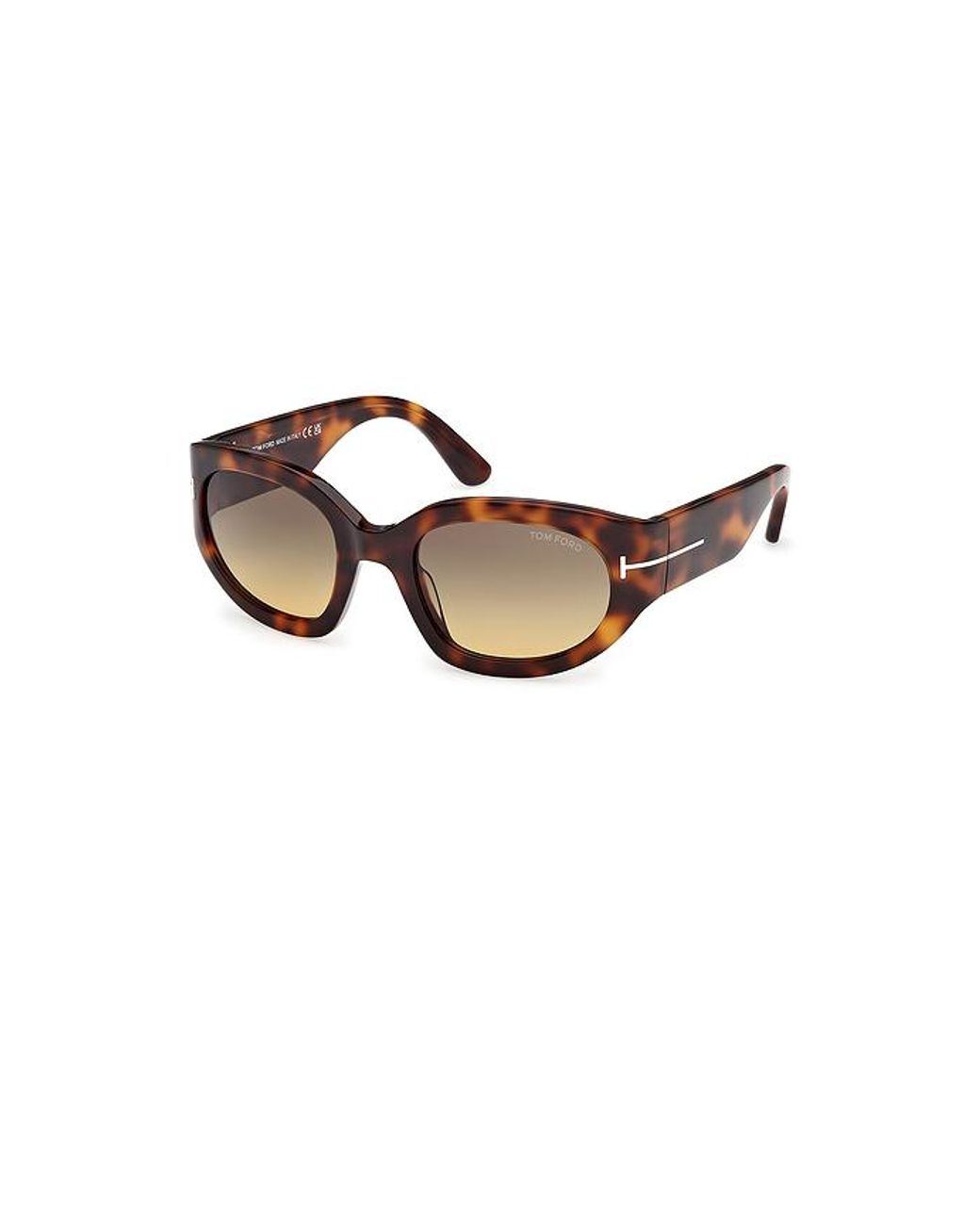 Tom Ford Brown Rectangular Sunglasses