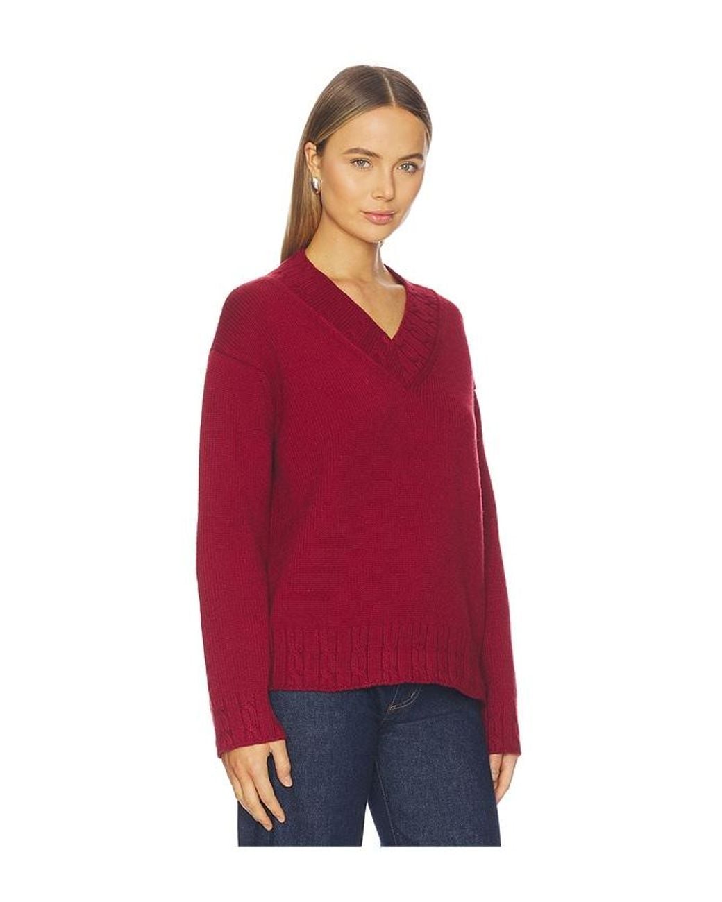 Lovers + Friends Red Haisley V Neck Sweater