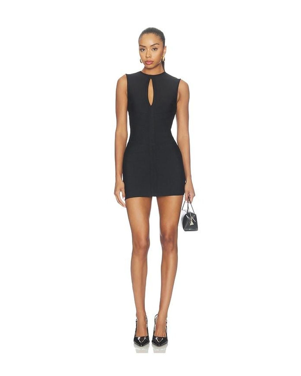 superdown Black Carlie Bandage Mini Dress