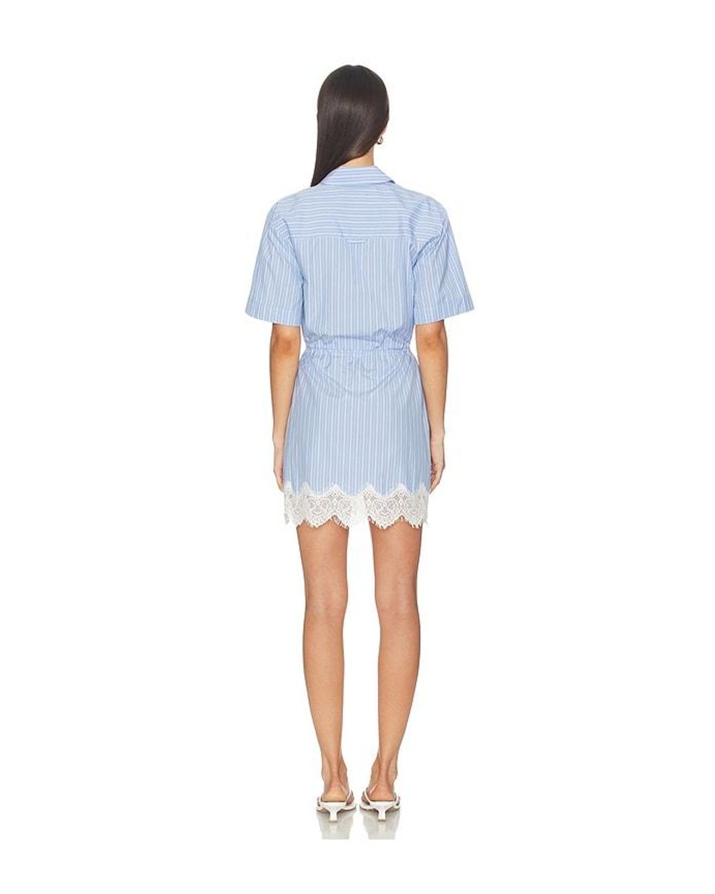 Jonathan Simkhai Blue Calder Cotton Lace Mini Dress