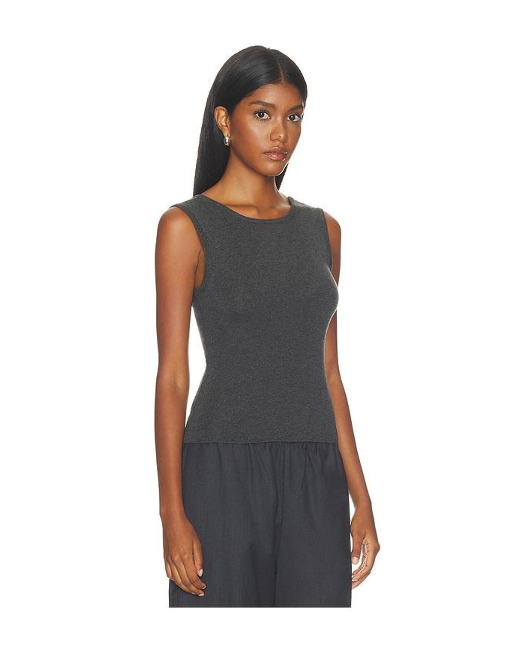 VIR VITA Black Iris Scoop Back Tank