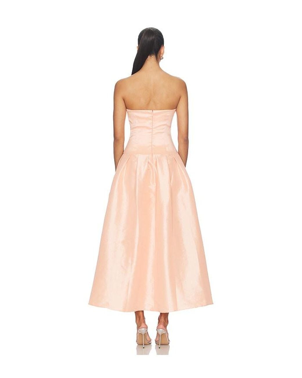 MORE TO COME Orange Cambria Strapless Dress