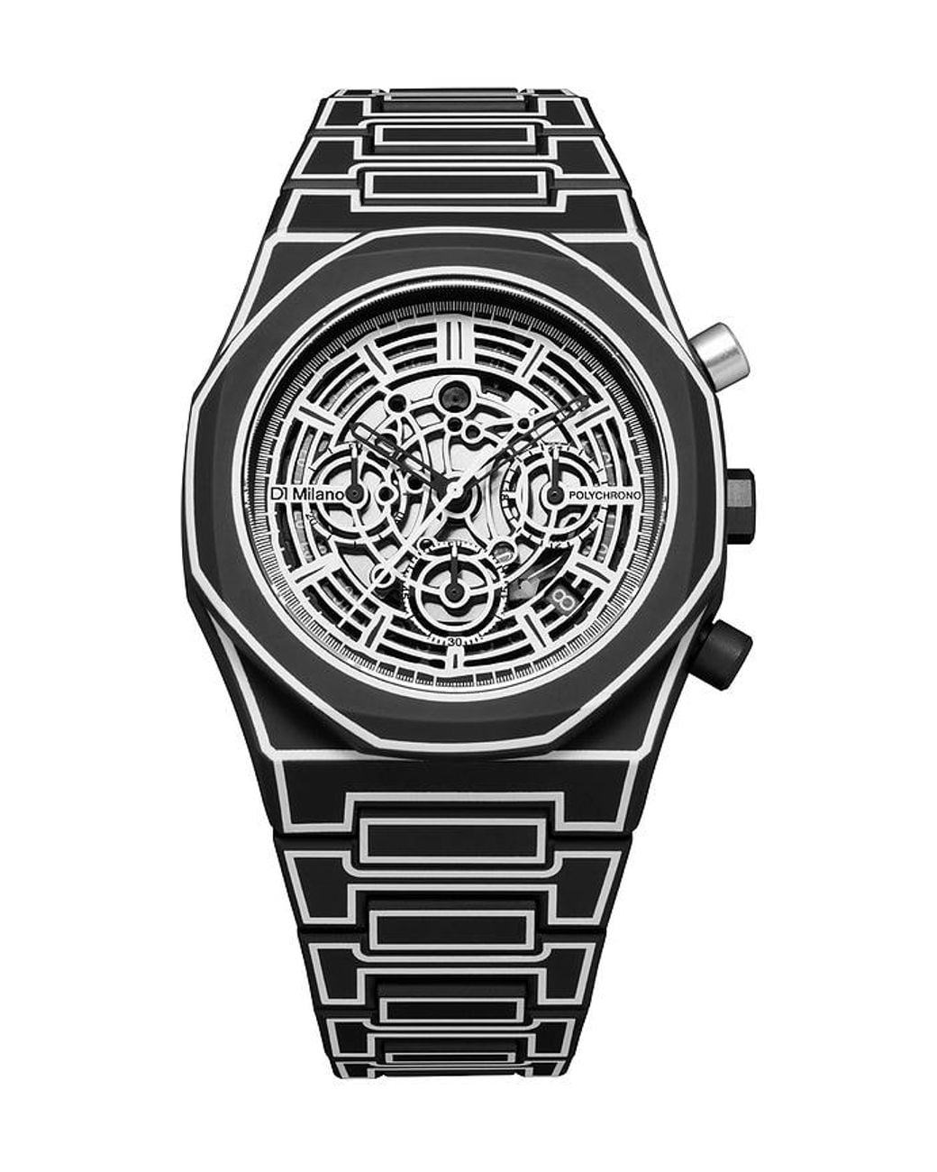D1 Milano Black Polycarbonate 40.5Mm Watch for men