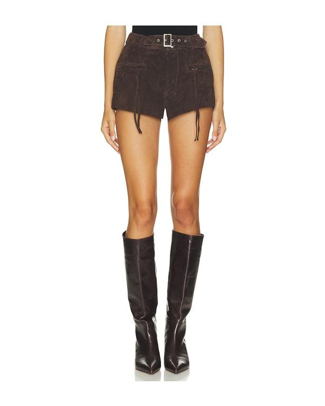 Blank NYC Black Faux Suede Hot Shorts