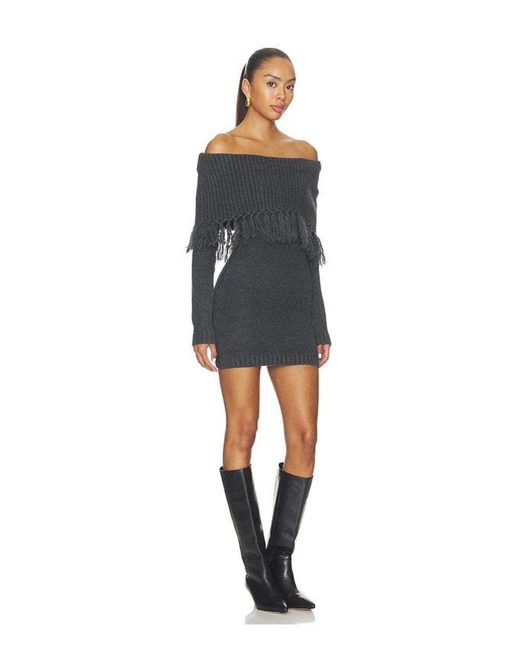 Frankie's Bikinis Black Jane Knit Dress