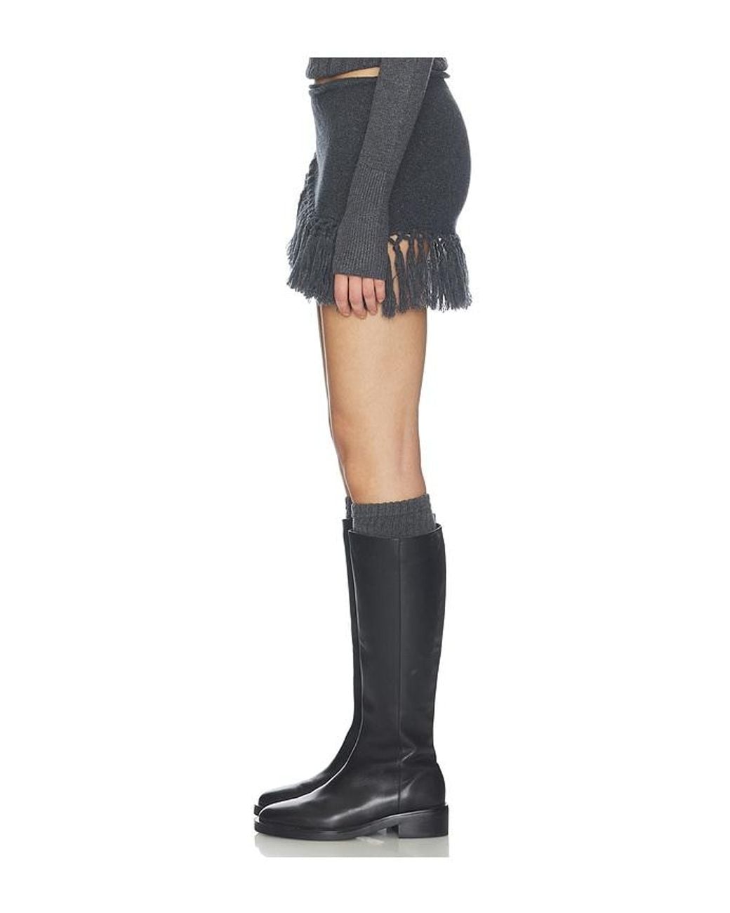 Frankie's Bikinis Black Luca Knit Skirt