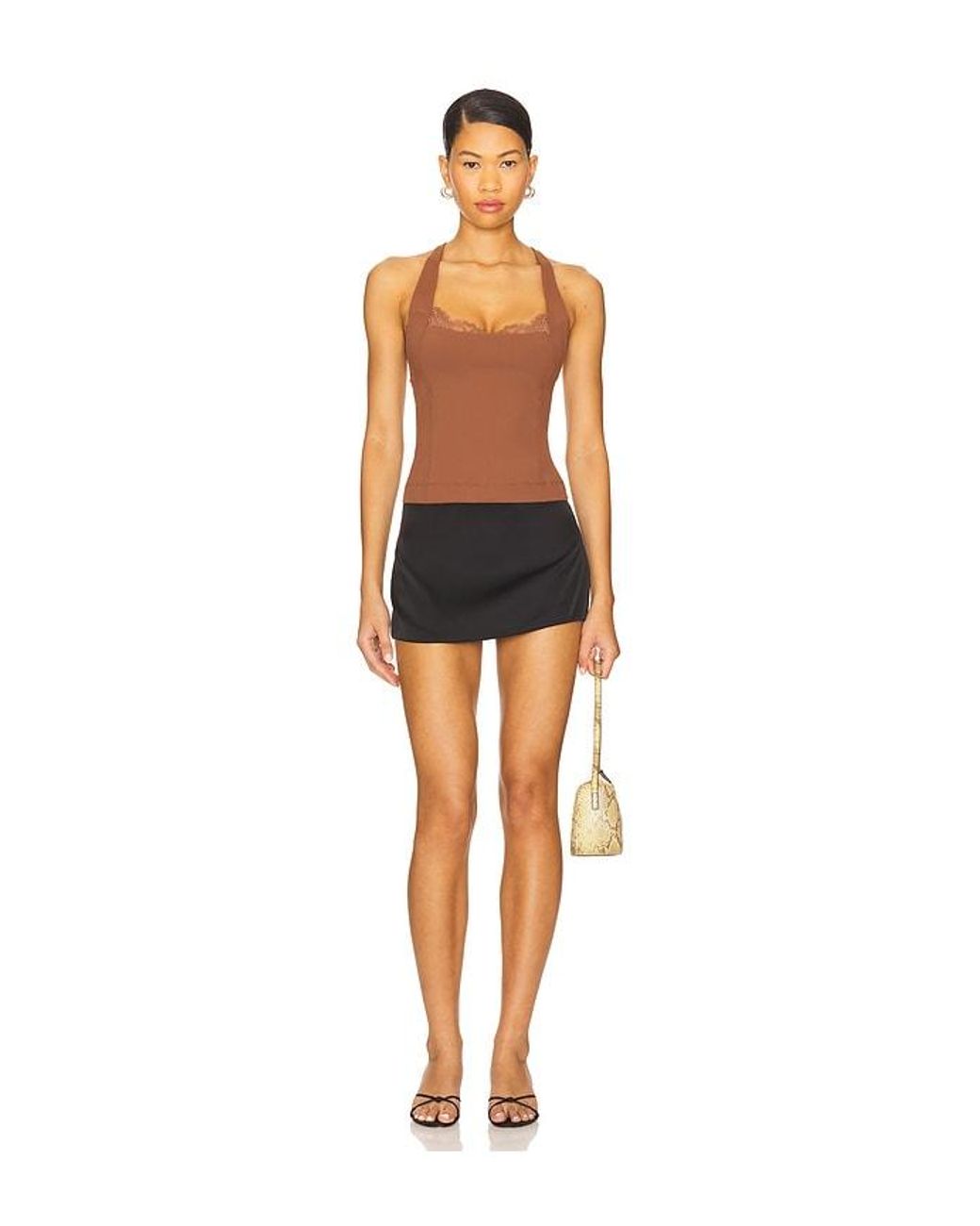 Free People Black Looking Good Cami