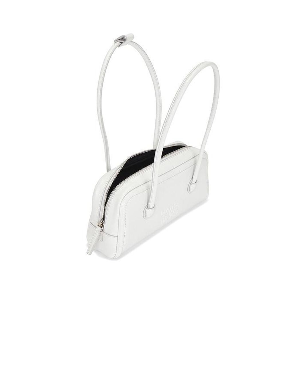 MARGE SHERWOOD White Soft Boston Ew Shoulder Bag