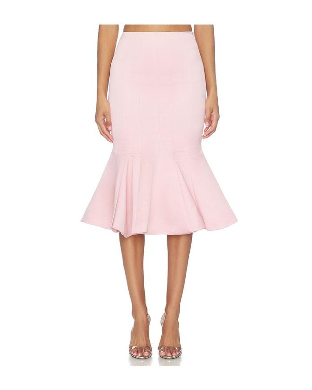 Prabal Gurung Pink Seamed Trumpet Skirt