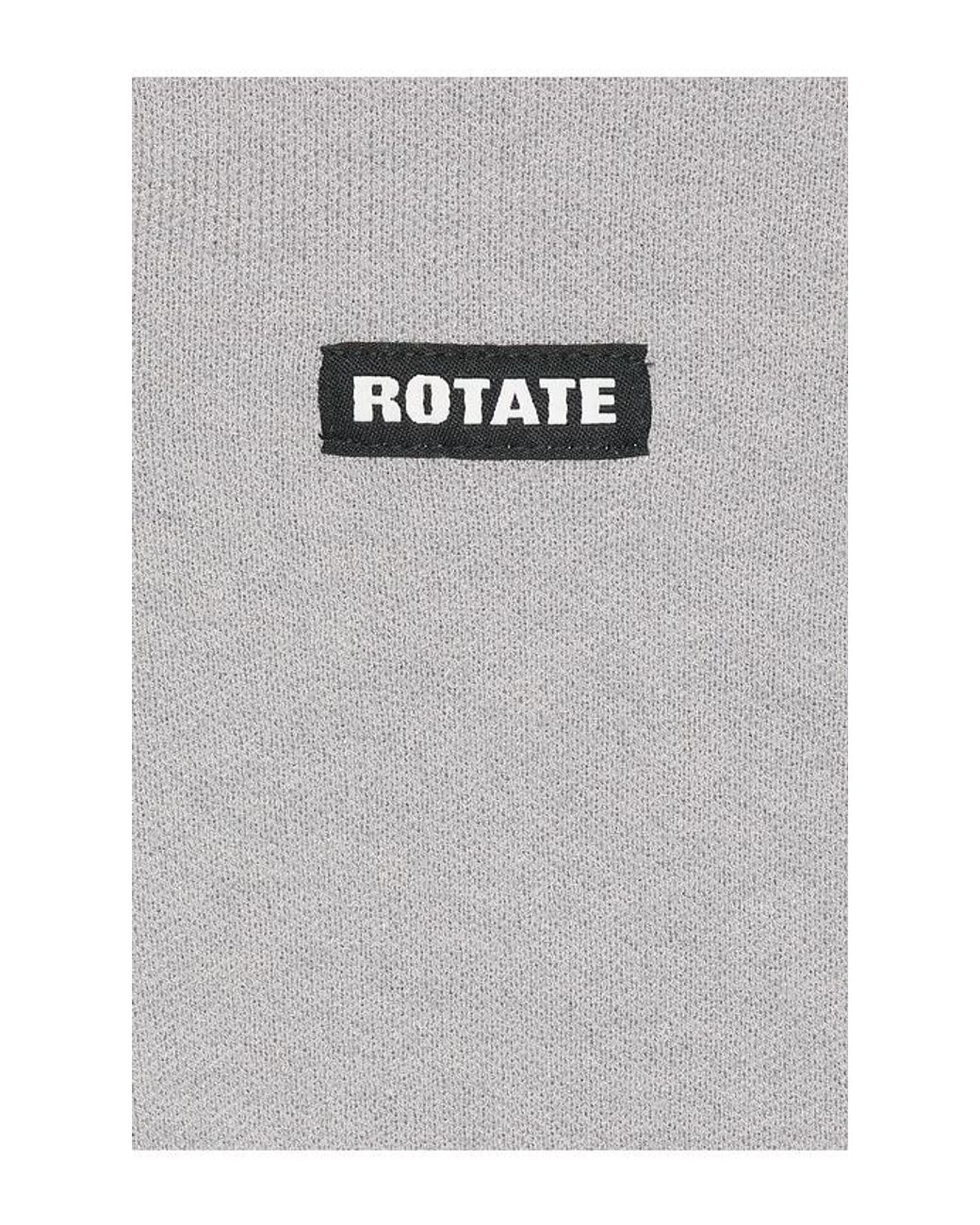 ROTATE BIRGER CHRISTENSEN Gray Slinky Knit Polo