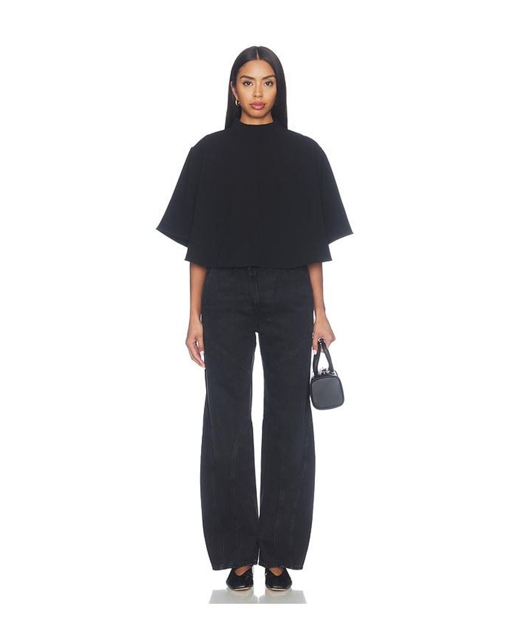 Agolde Black Rom Top