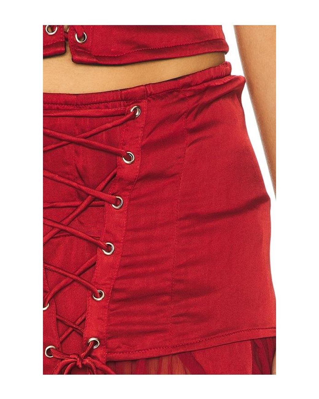 AMOR MIA Red Metamorphosis Mini Skirt