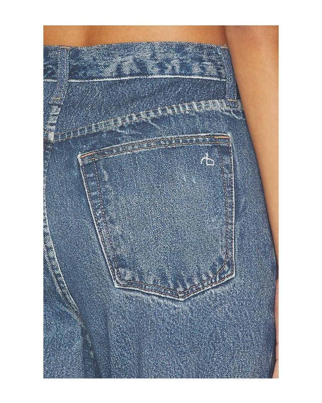 Rag & Bone Blue Rb Miramar Fleece Shea Full Length Jeans