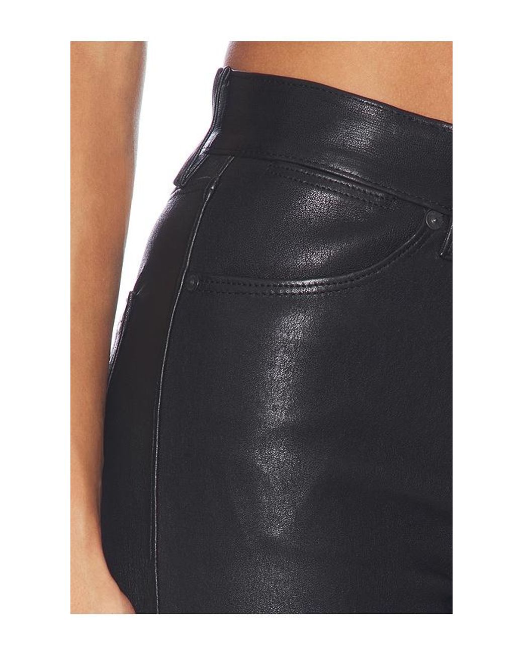 Citizens of Humanity Blue Jenn Straight Leather Pant