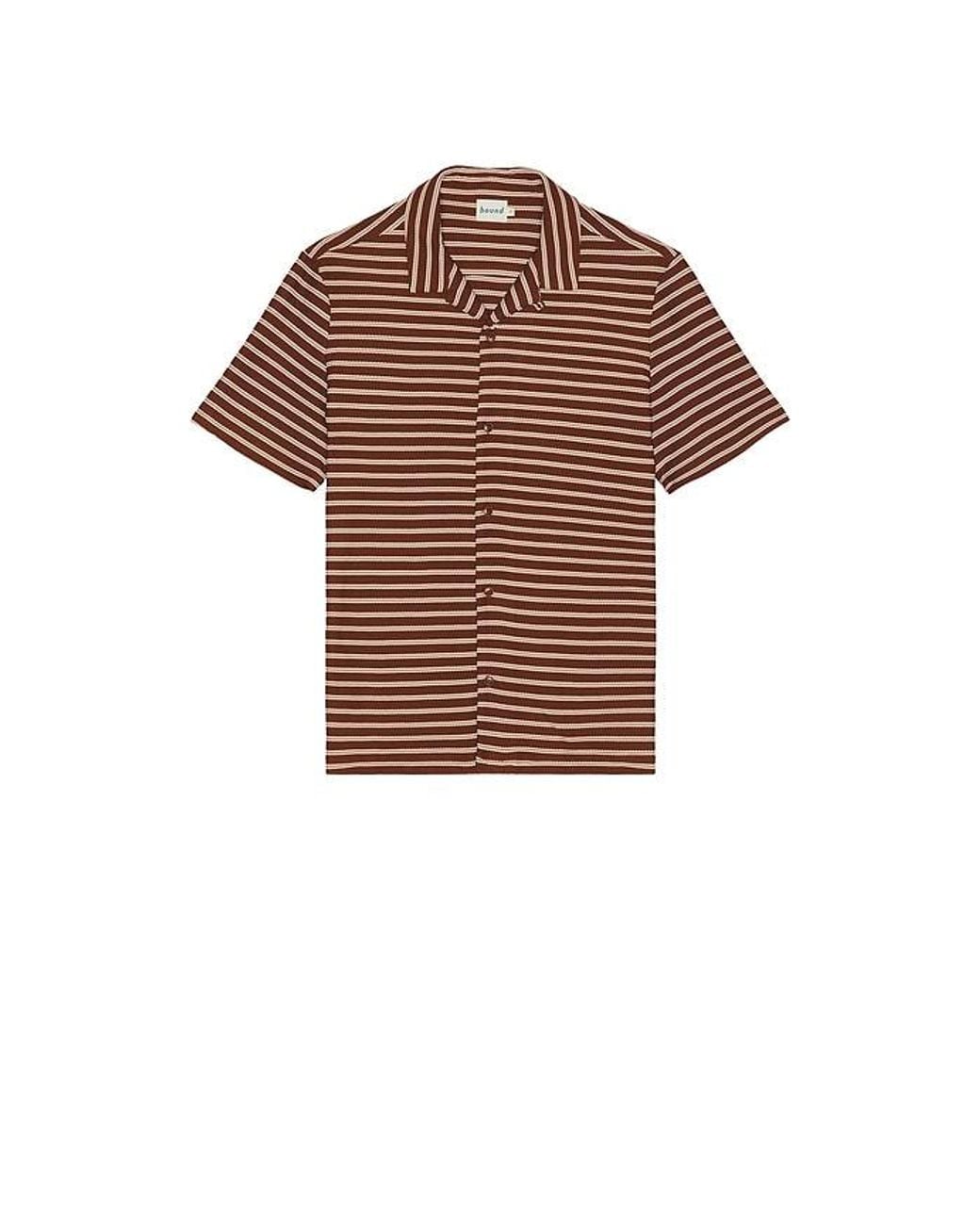 BOUND Hemd Stripe in Red für Herren