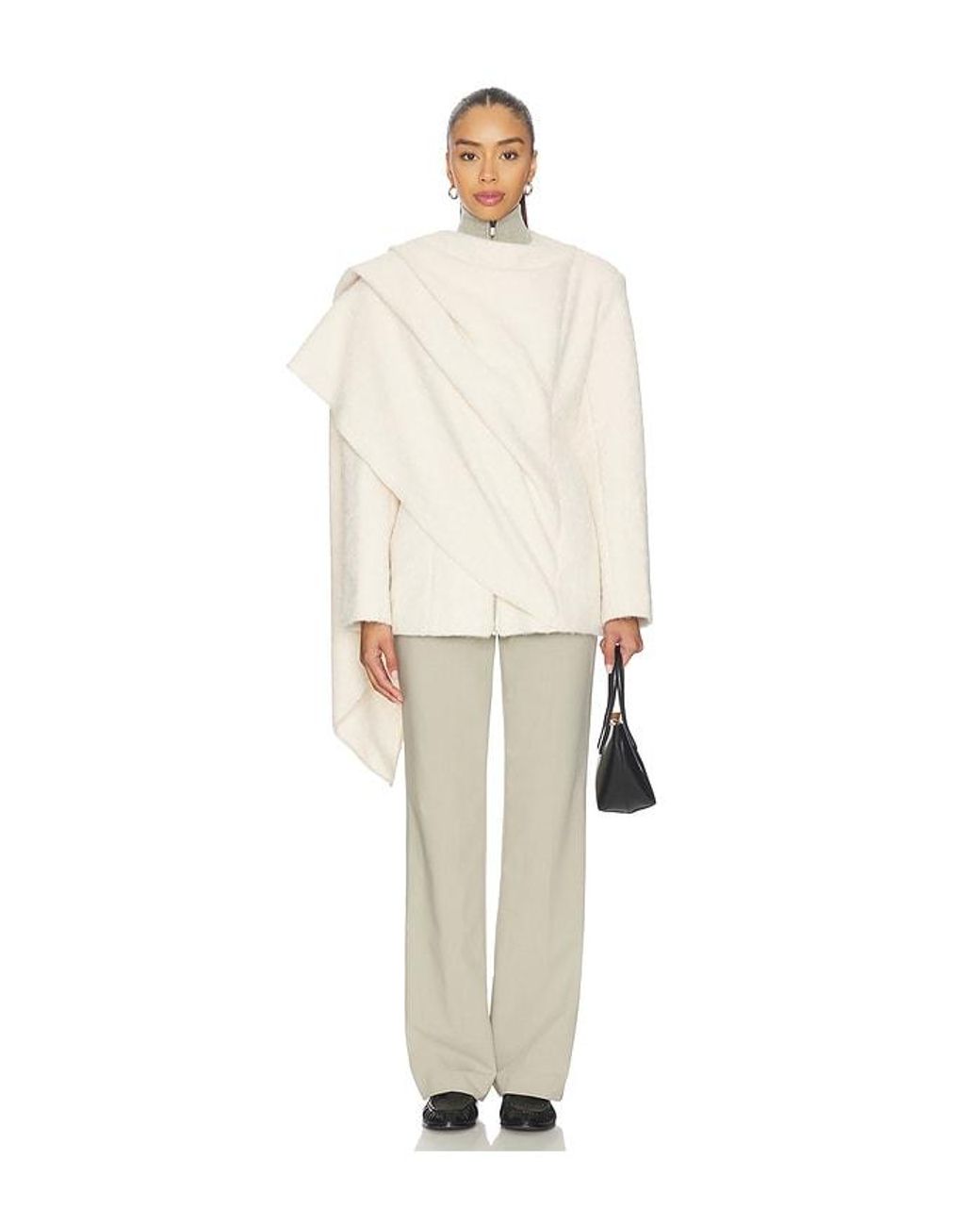 SELMACILEK White Cape Coat