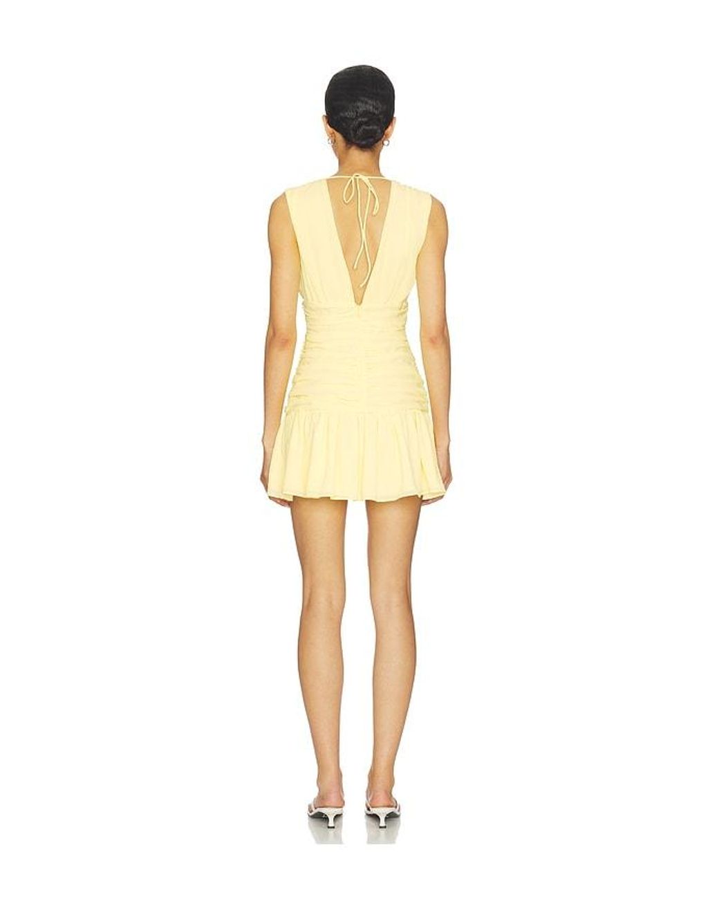 MORE TO COME Natural Elisia Mini Dress