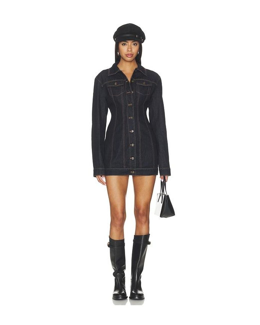 Lioness Black Rider Denim Mini Dress
