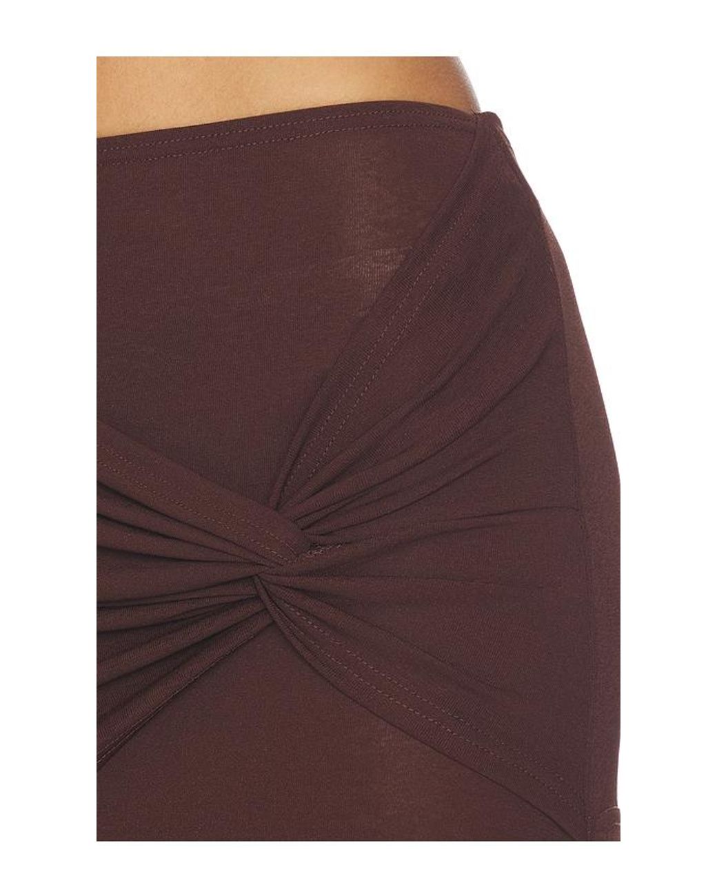 SNDY'S Brown Kalea Twist Maxi Skirt