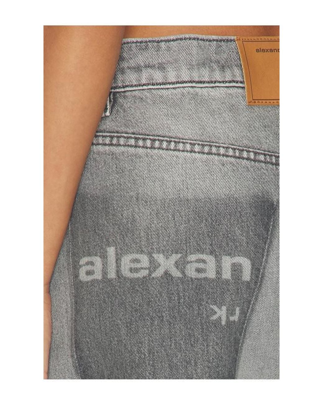 Alexander Wang Gray Float Jeans With Logo Shadow Pockets