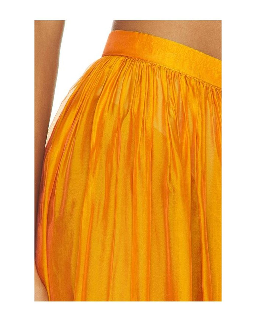 retroféte Orange Evolet Chiffon Pant