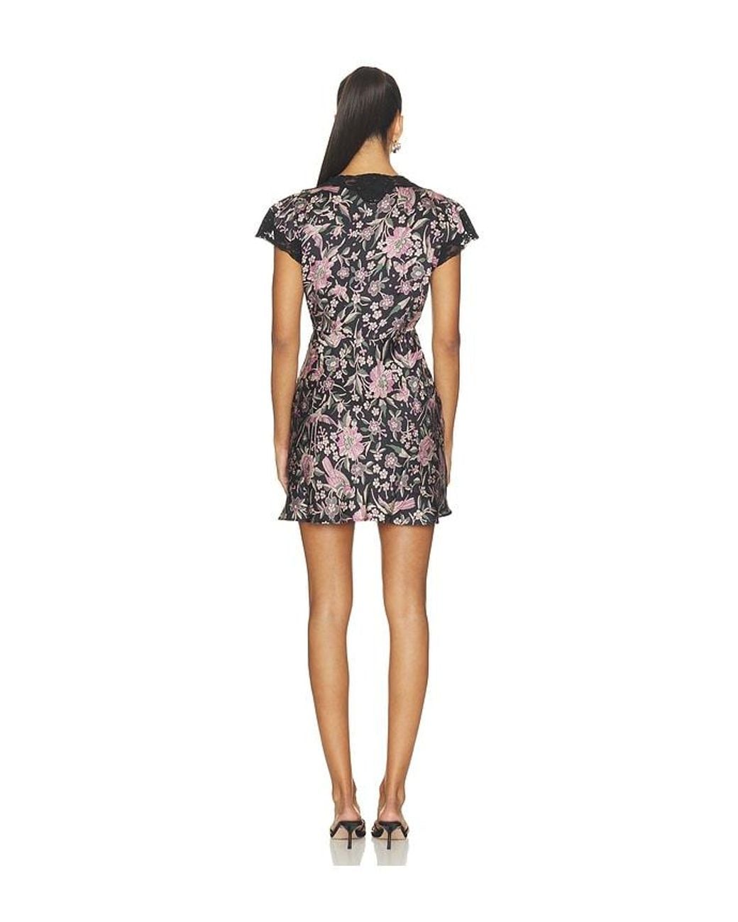 Rixo Black Lacie Mini Dress