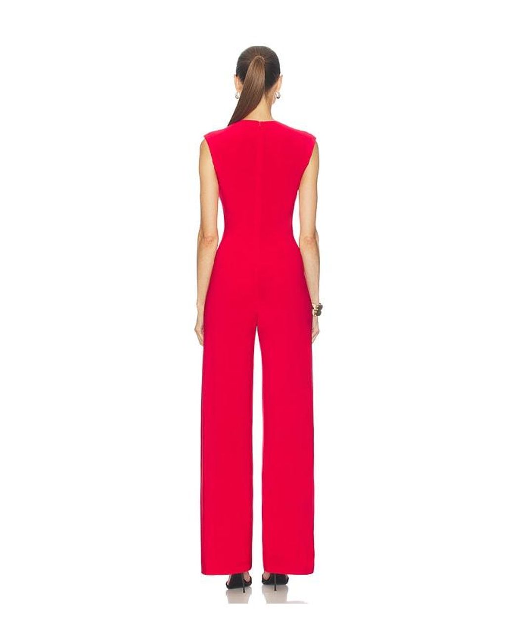 Norma Kamali Red Sleeveless Jumpsuit
