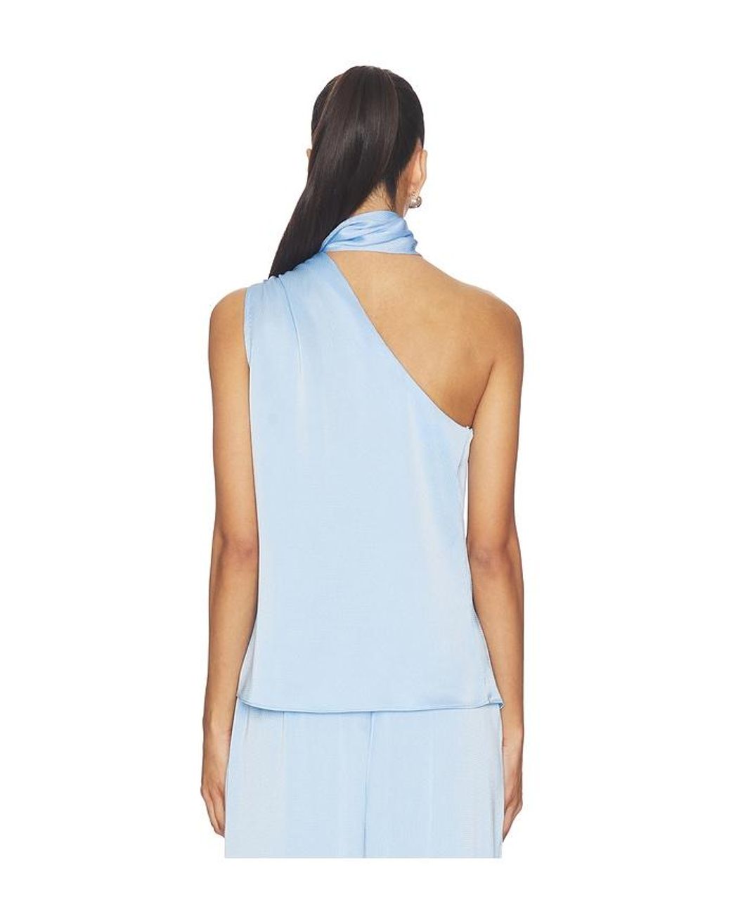 Generation Love Blue Caliope Hammered Scarf Blouse