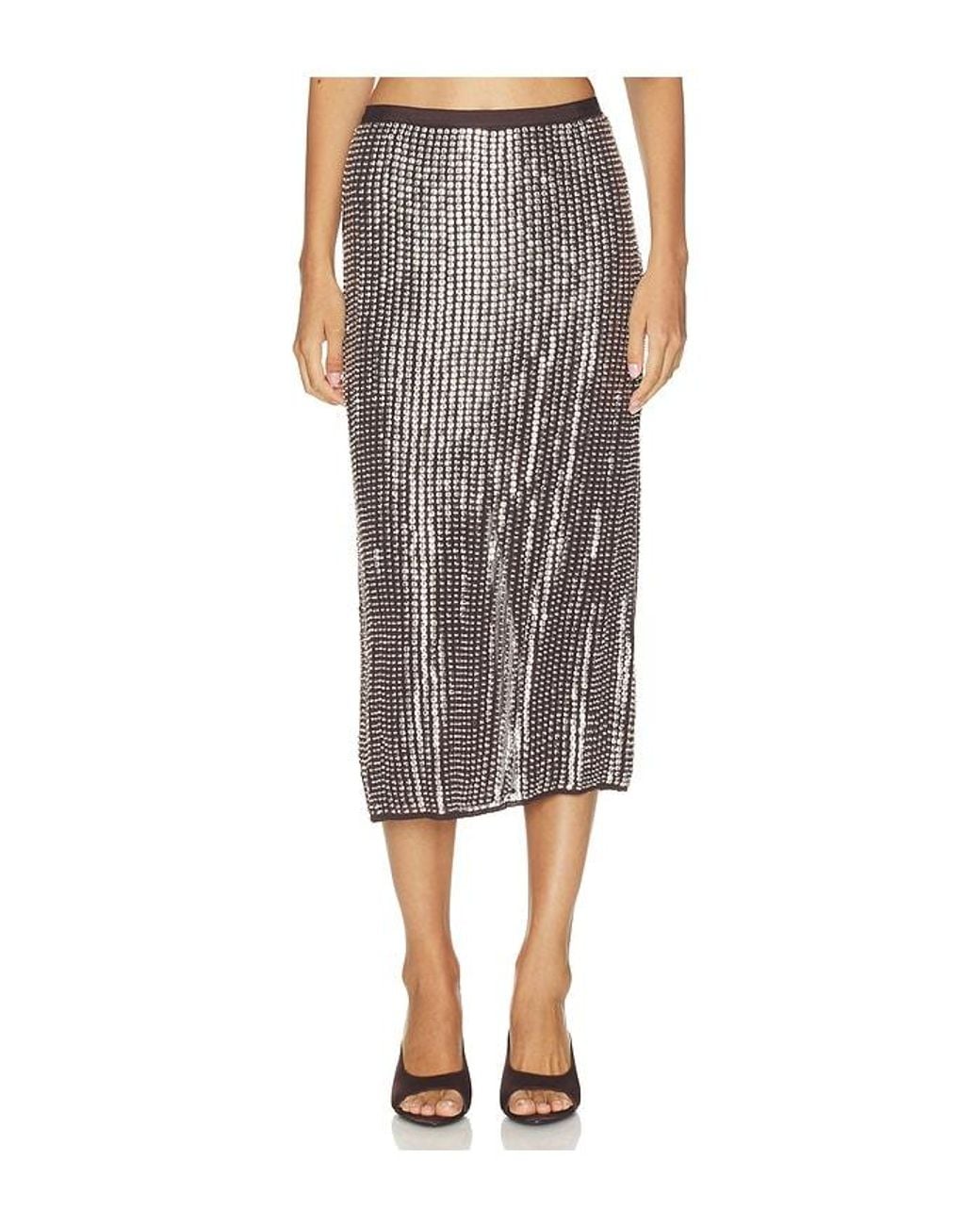 Rag & Bone Gray Lili Beaded Skirt