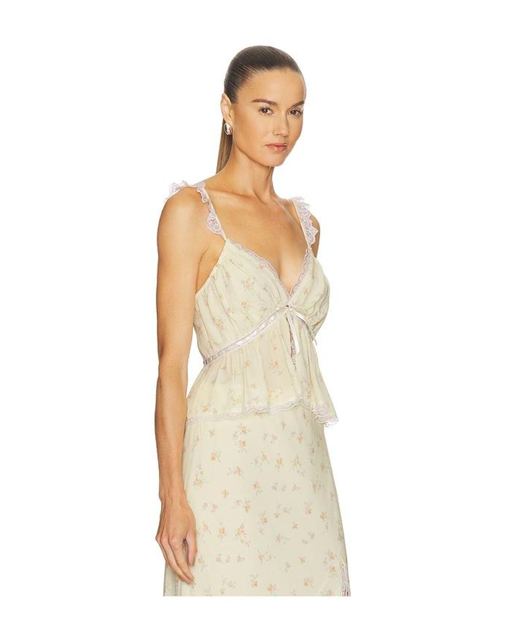 LoveShackFancy Natural Oberteil Nicoleta