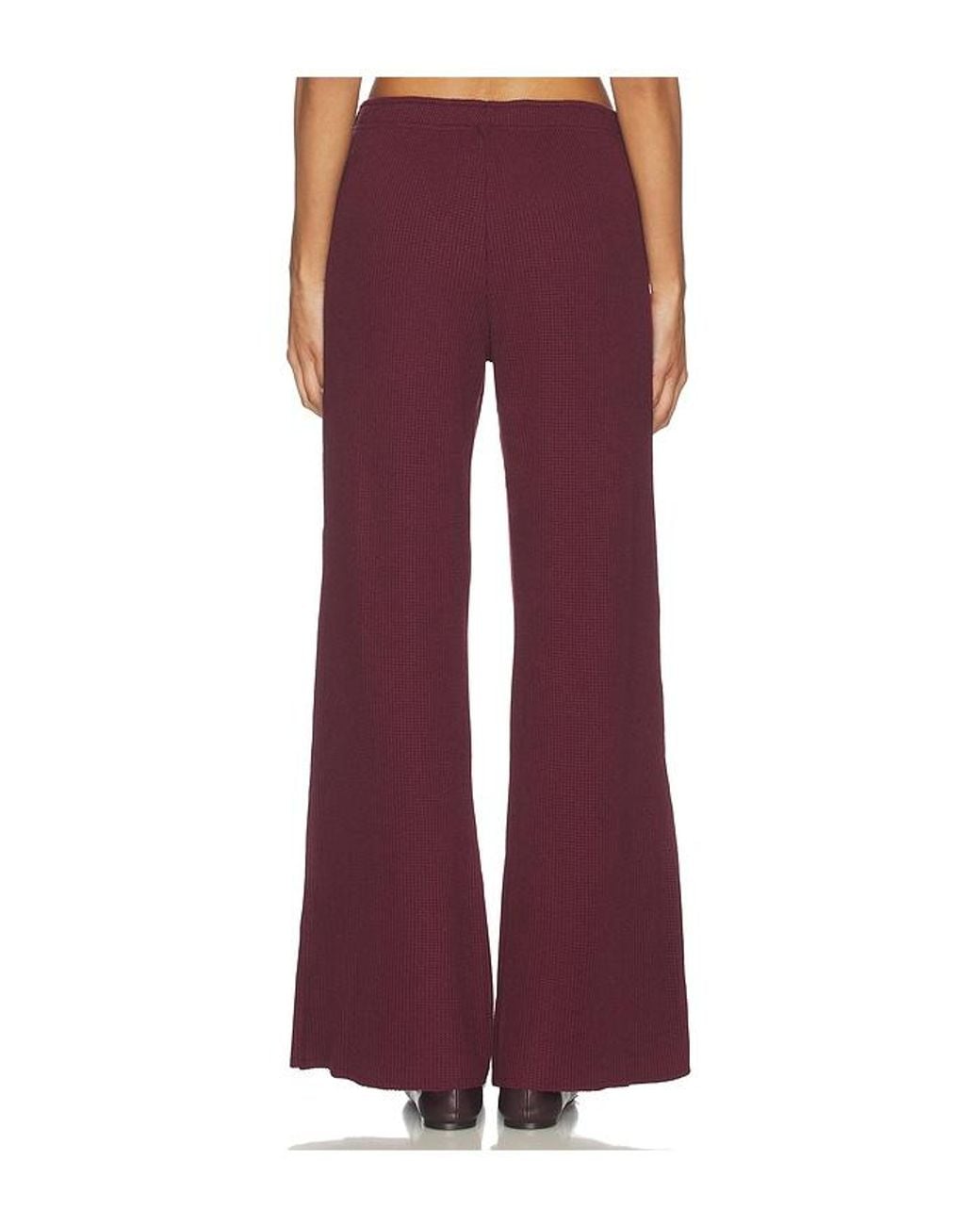 Bobi Red Wide Leg Drawstring Pant