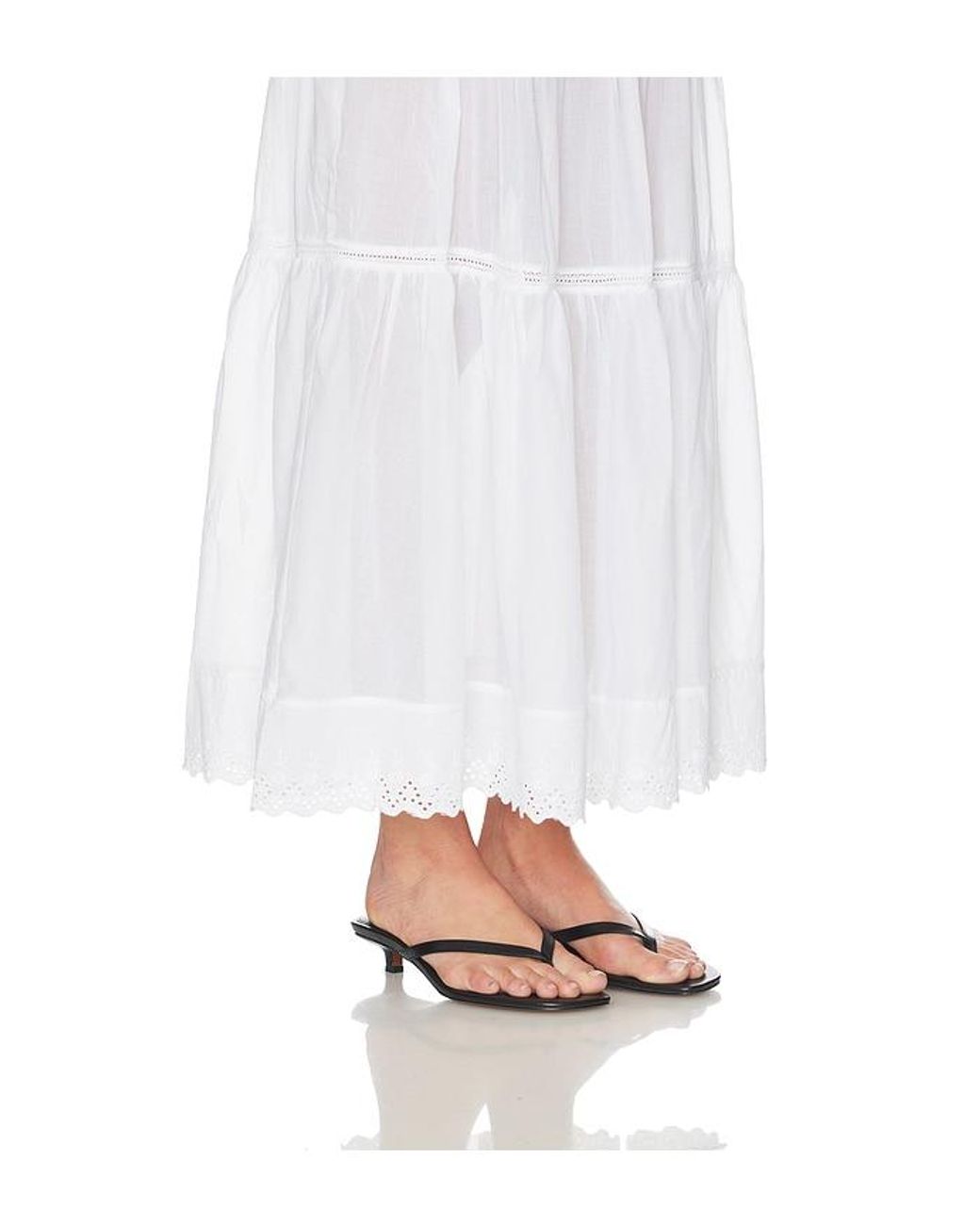 Tularosa White Topaz Midi Skirt
