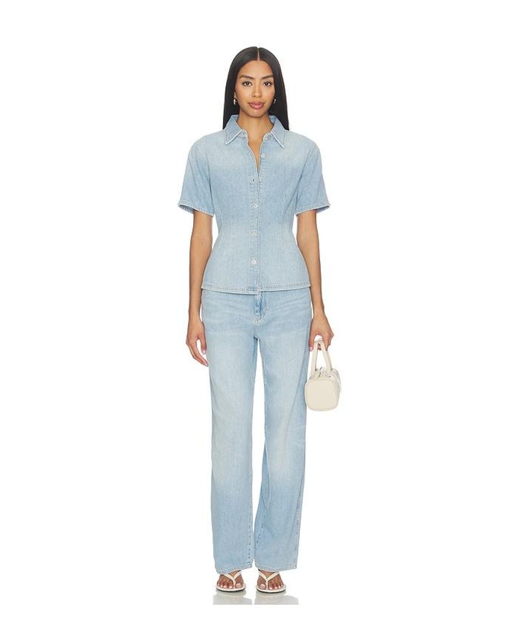 DL1961 Blue Dl Aura Joice Denim Shirt