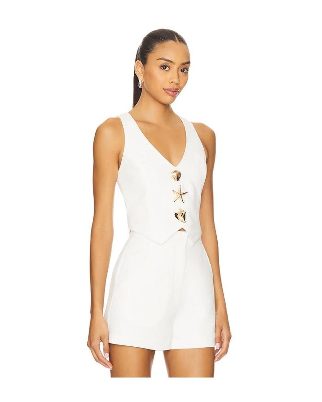 Amanda Uprichard White Paltrow Vest