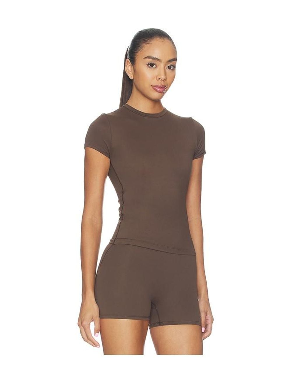 NikeSKIMS Brown Matte Baby Short Sleeve Tee