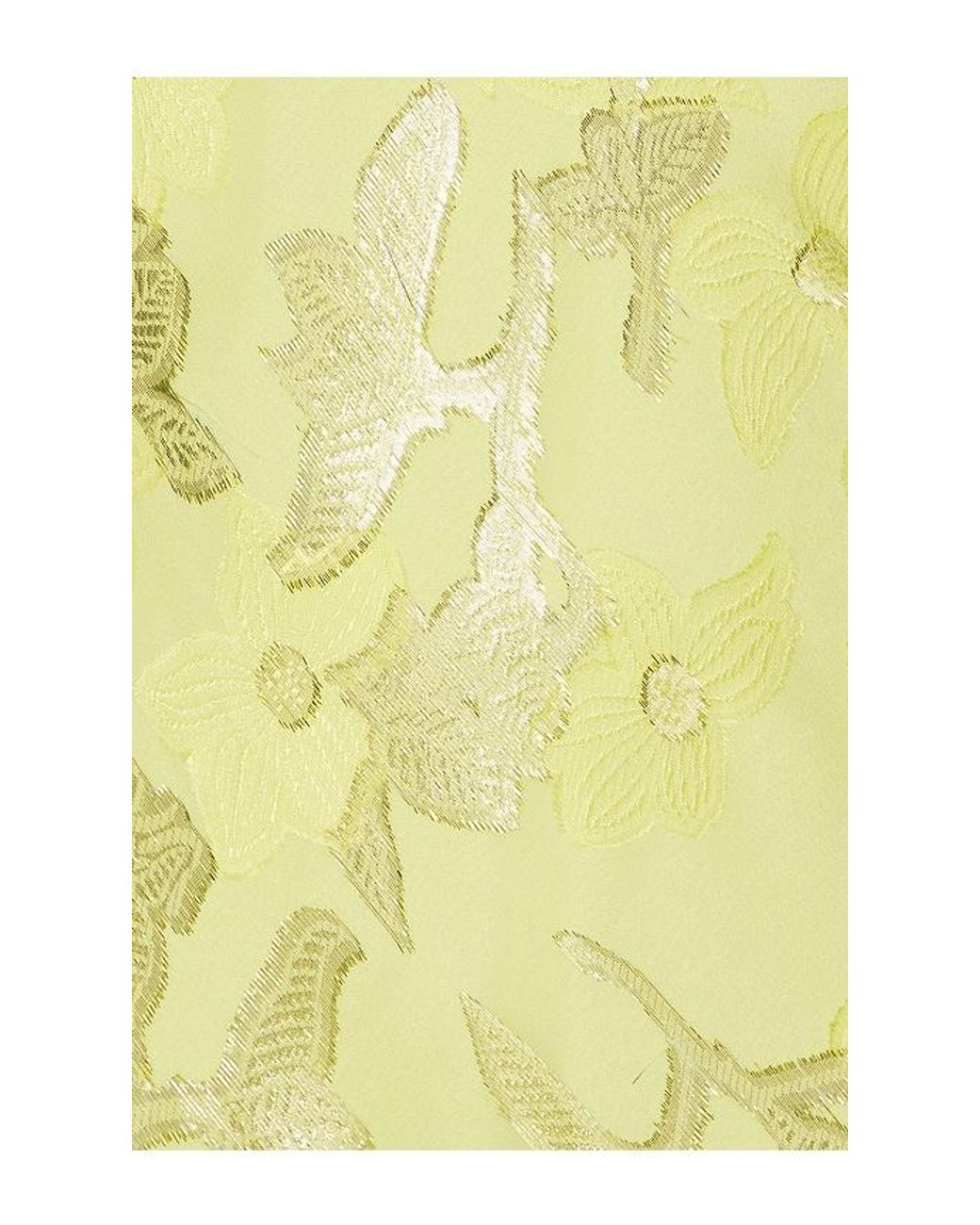Cami NYC Yellow Ruzita Metallic Chiffon Midi Dress