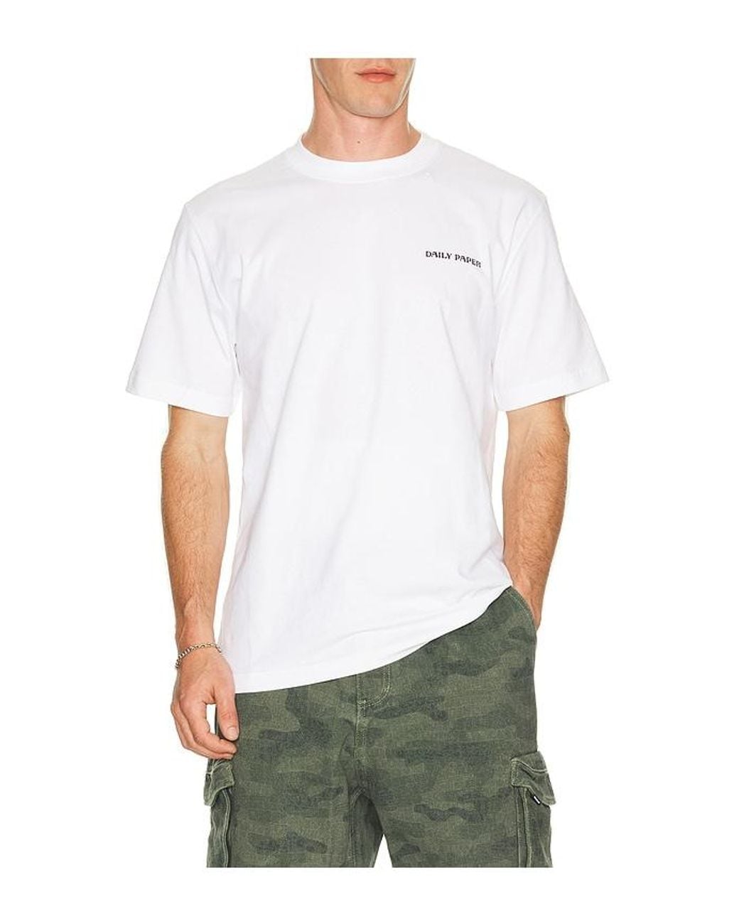 Daily Paper White Chain Shield T-Shirt for men