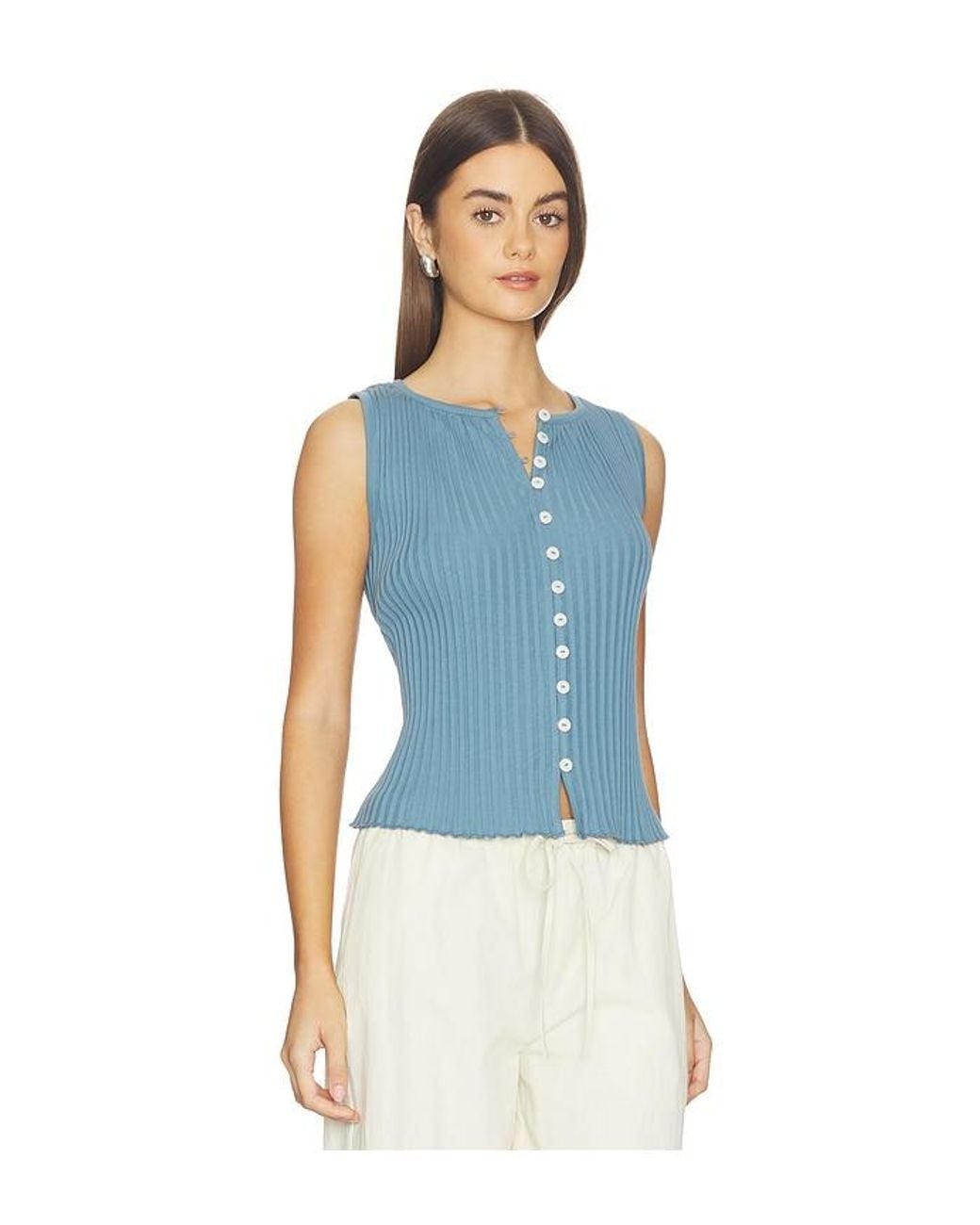 Free People Blue Tilly Vest