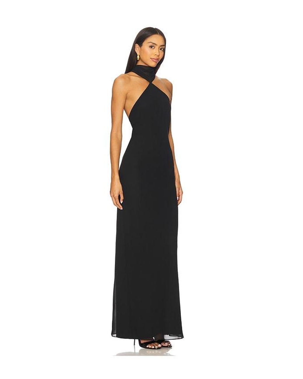 Amanda Uprichard Black Ashton Maxi Dress